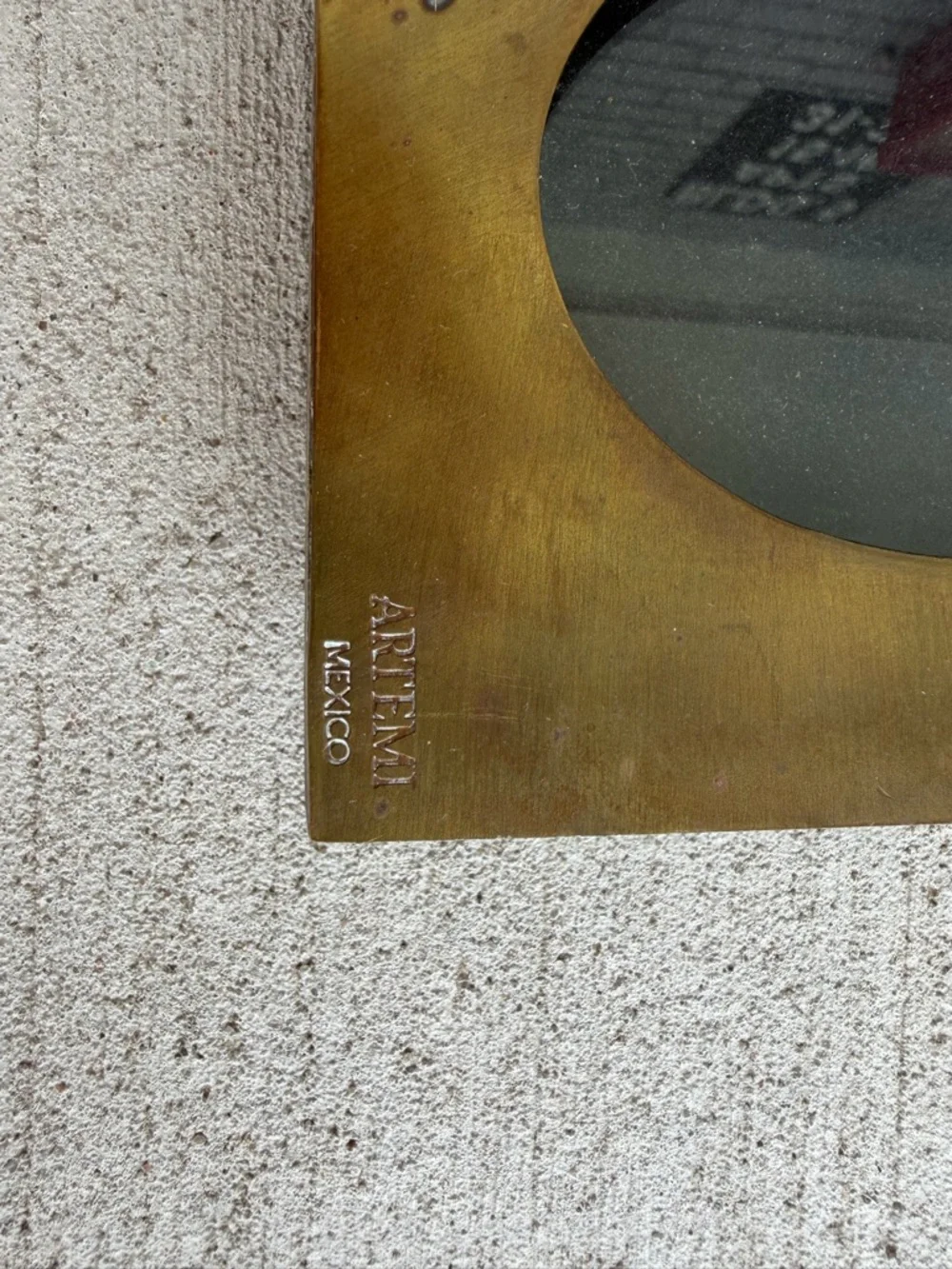 Vintage 1970s–1980s Artemi Mexico Brass Triple Oval Photo Frame Birds Design